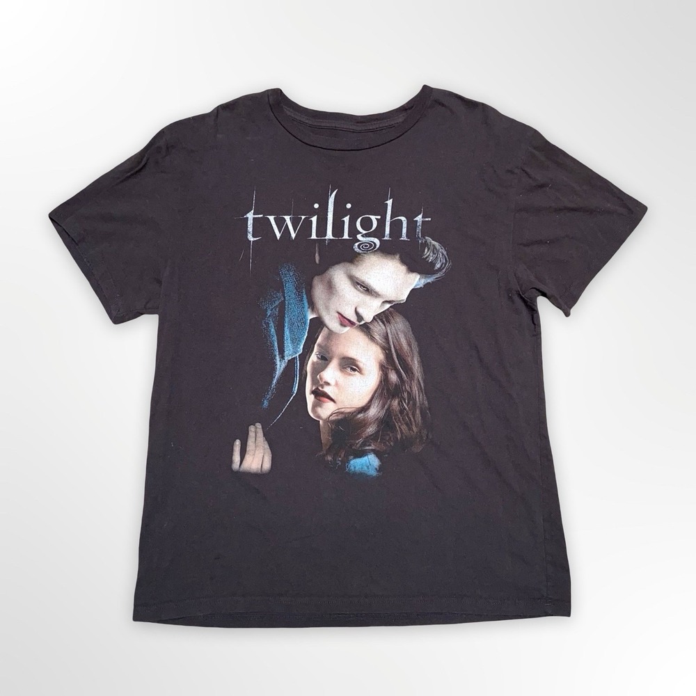 VTG Twilight Movie T Shirt Mens Large Black Edward Bella Graphic Film Promo